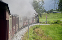 Pünktlich um 10:47 Uhr fahren wir aus dem Bahnhof Jenbach aus.