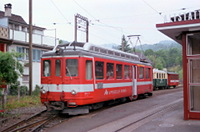 ABDeh 4/4 Nr.8 steht im Bahnhof Altstätten Stadt