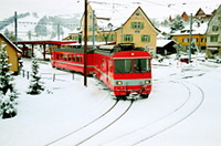 BDeh 4/4 Nr. 12 bei der Ausfahrt aus Gais in Richtung Appenzell