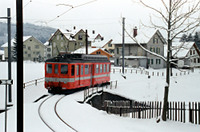 ABDeh 4/4 Nr. 7 kurz nach der Ausfahrt aus dem Bahnhof Gais.