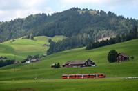 ABe 4/12 bei Gonten vor der Hundwiler Höhi