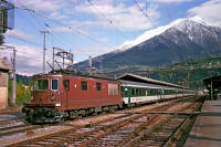 IC 828 (Brig-Basel) mit Re 4/4 163 in Brig