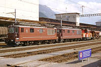 Re 4/4 181 und 165 in Frutigen