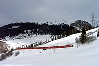 Ge 4/4 III Nr. 651 oberhalb Bergün