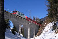 Ge 4/4 II 616 auf dem Clix-Viadukt