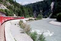 Unser Zug erreicht Trin