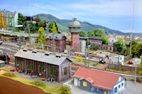 Modellbahnfreunde Bliesen, Lokschuppen von hinten