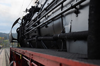 Ein Blick nach vorne dem Kessel entlang