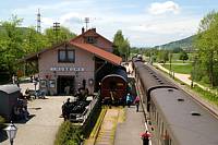 Blick vom Stellwerk auf den Bahnhof