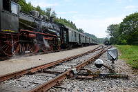 Ein Experiment mit Handeweiche und dem Zug.