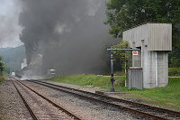 Nachdem das erledigt war, fuhr die Lok vor den Zug und machte sich bereit für die Abfahrt.