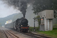 Gleich darauf fuhr der Zug an uns vorbei.