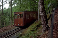 Auf Talfahrt bei der Ausweiche.