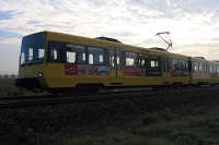 Diese Gegenlichtaufnahme der U3 von Plieningen nach Vaihingen entstand auf dem Steckfeld.