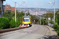 115 Promille Steigung hat die Strecke bei der Haltestelle Haigst.