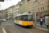 Ausfahrt von Nr.7 vom Westplatz in Richtung Stadmitte.