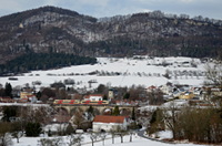 VT 205 und 218 auf dem Viadukt bei Lautlingen