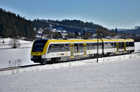 622 313 in verschneiter Landschaft bei Neufra