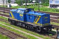 V 1203 (ex DR 202 725) der Mittelweserbahn in Konstanz.