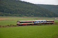 Der Naturparkexpress mit VT 43 und 43 zwischen Riedöschingen und Blumberg-Zollhaus
