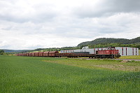 Kurz vor Burladingen-West ist der Scheitelpunkt der Strecke erreicht.