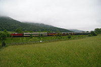 Der Sonderzug am 07. Juni 2008 bei Albstadt-Laufen an der KBS 766.